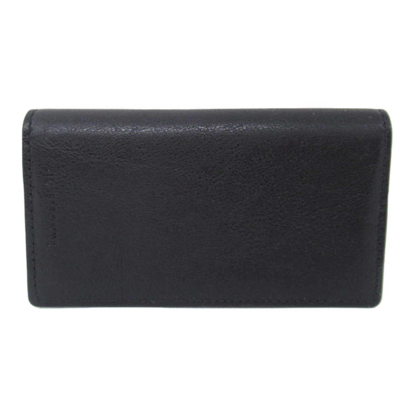 IL BISONTE Leather Card Case Black