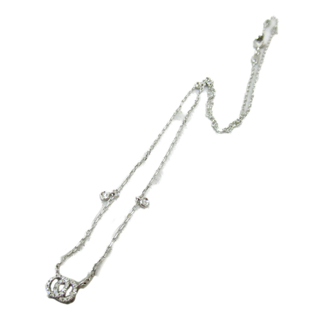 Gucci K18WG White Gold Diamond Necklace