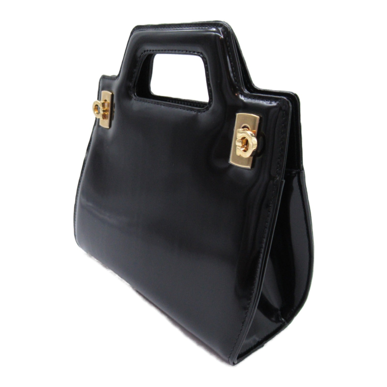 Salvatore Ferragamo Leather Shoulder Bag Black