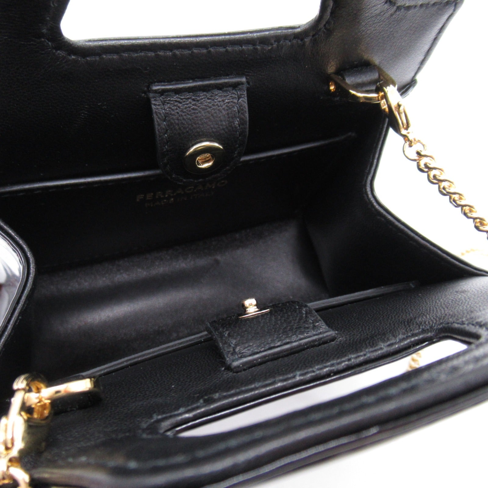 Salvatore Ferragamo Leather Chain Shoulder Bag