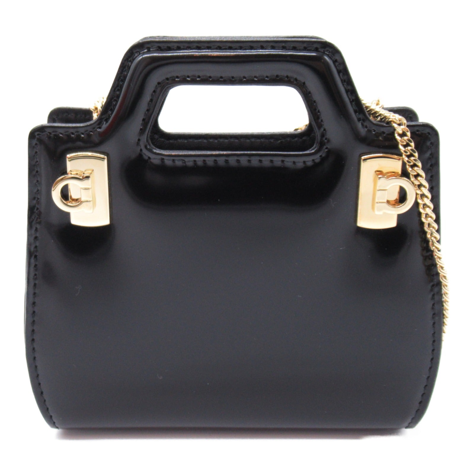 Salvatore Ferragamo Leather Chain Shoulder Bag