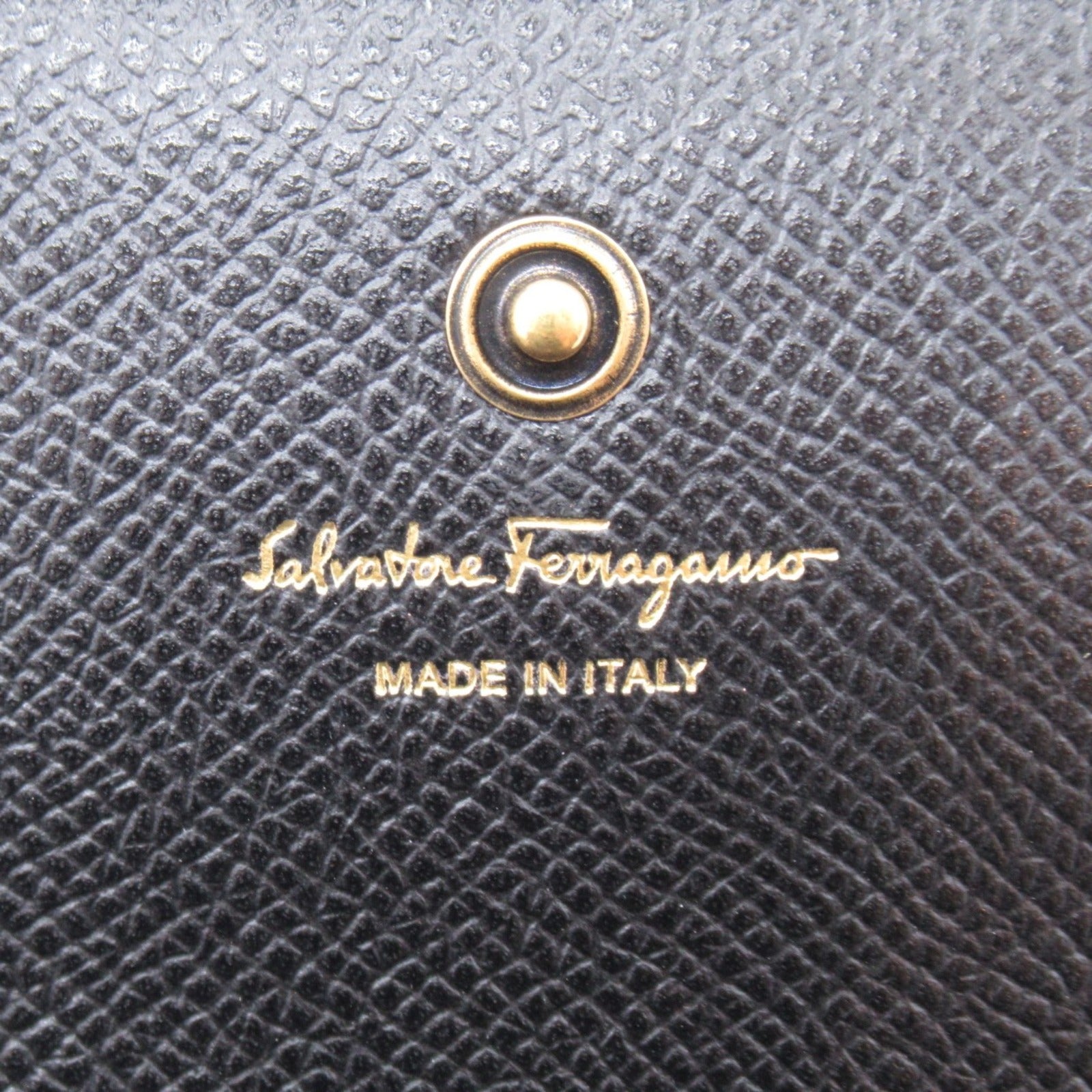 Salvatore Ferragamo Leather Card Case Black