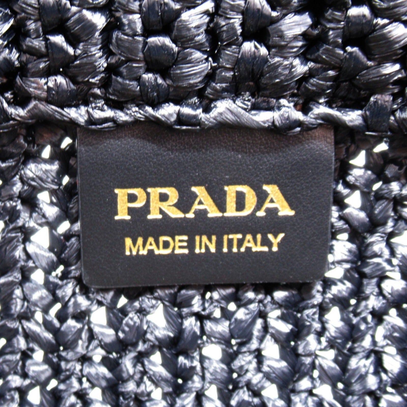 Prada Straw Tote Bag Black 1BG422OOL2C2TF0ES