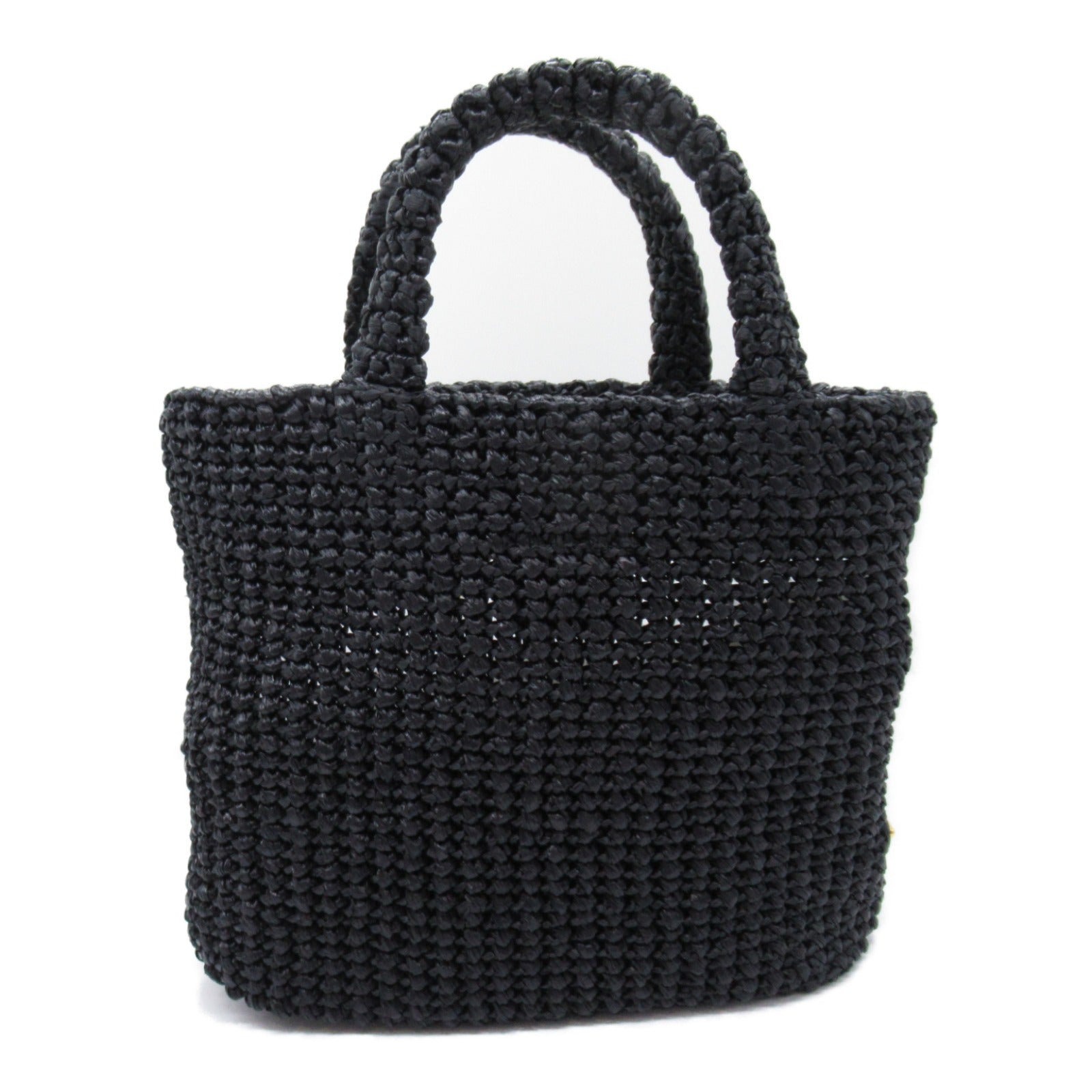 Prada Straw Tote Bag Black 1BG422OOL2C2TF0ES