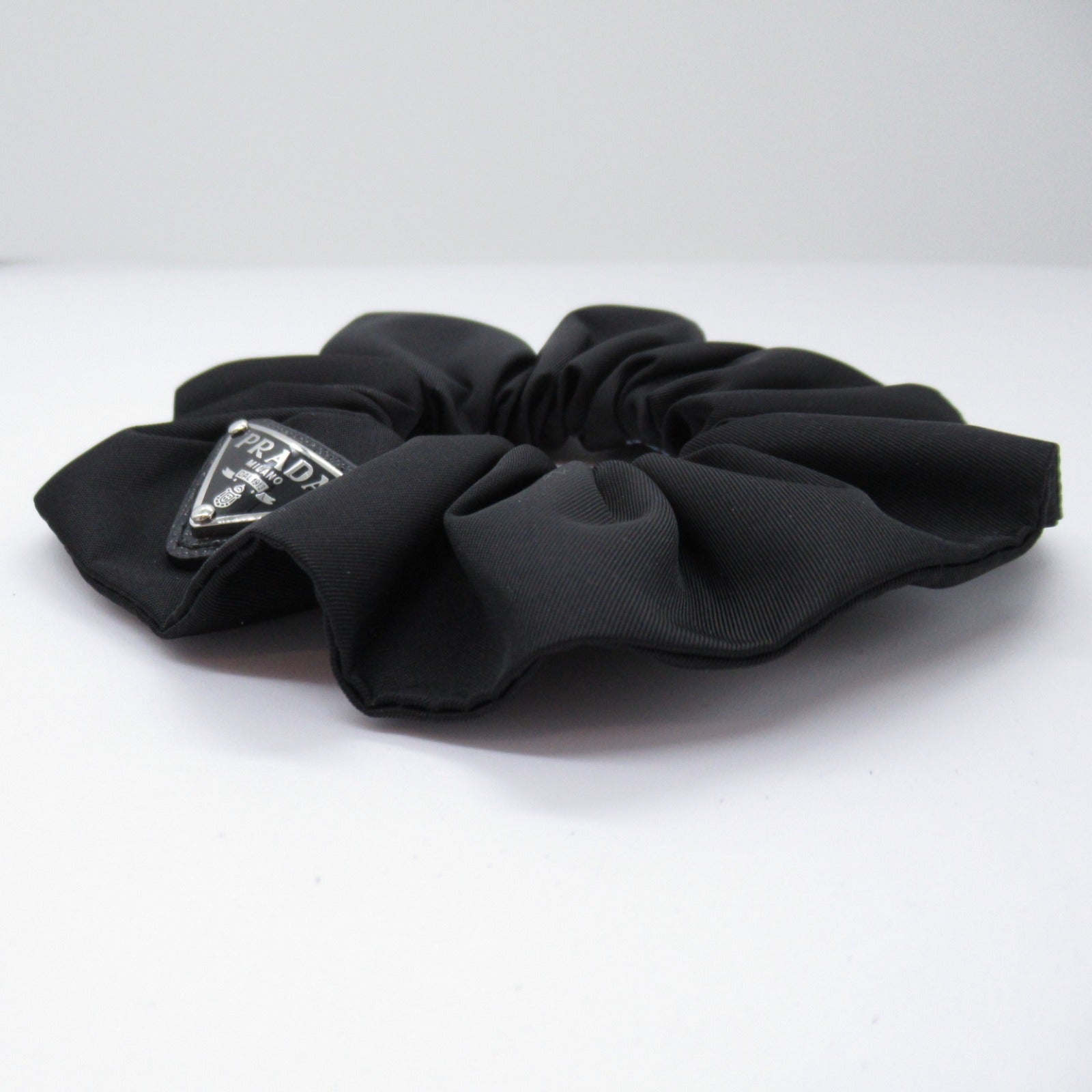 Prada Nylon Hair Scrunchie Accessory Black