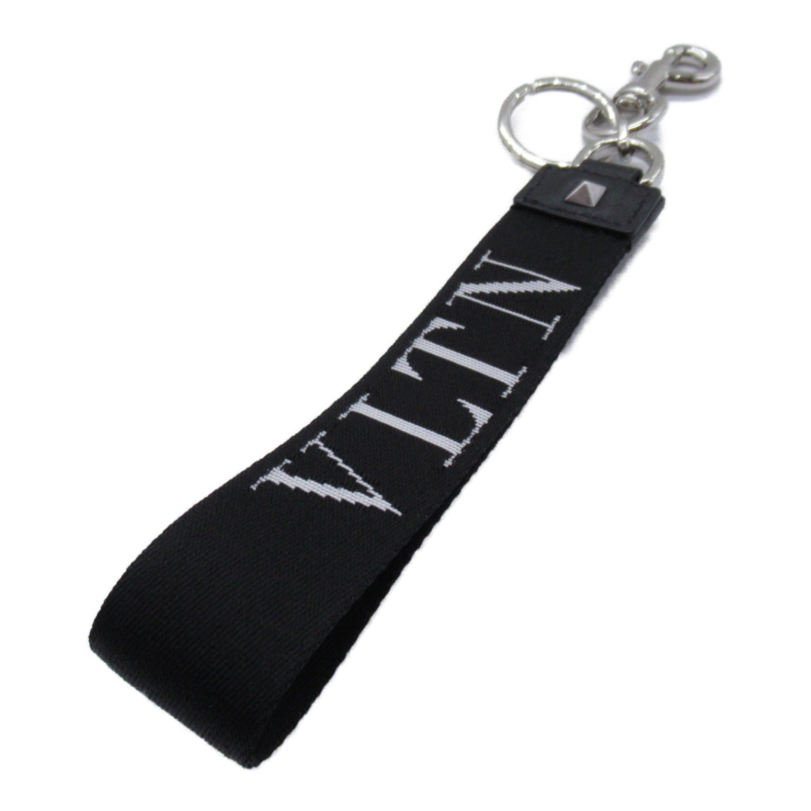 Valentino Leather Fabric Charm Black/White