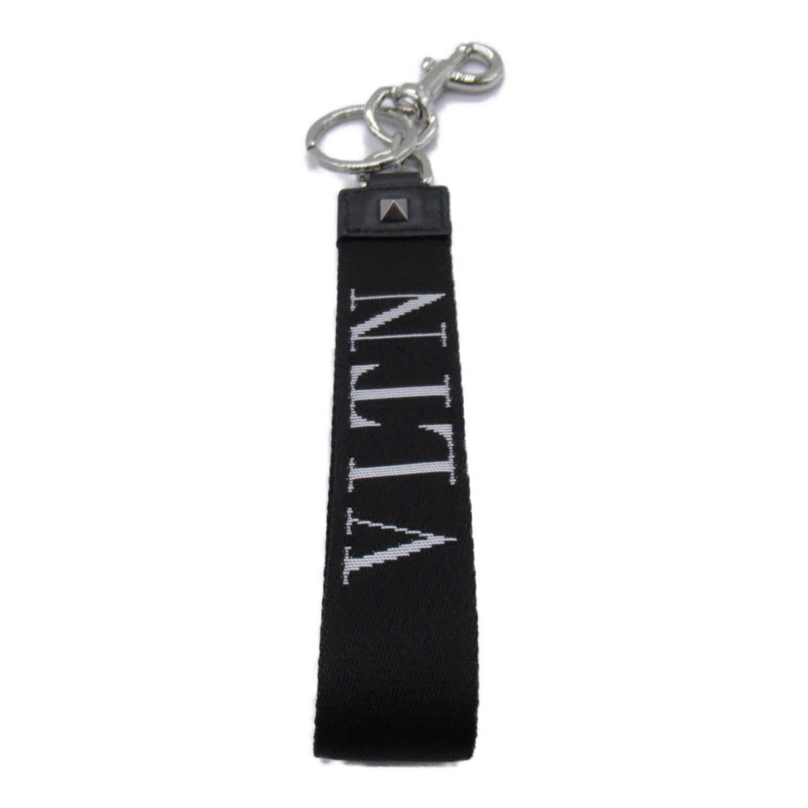 Valentino Leather Fabric Charm Black/White