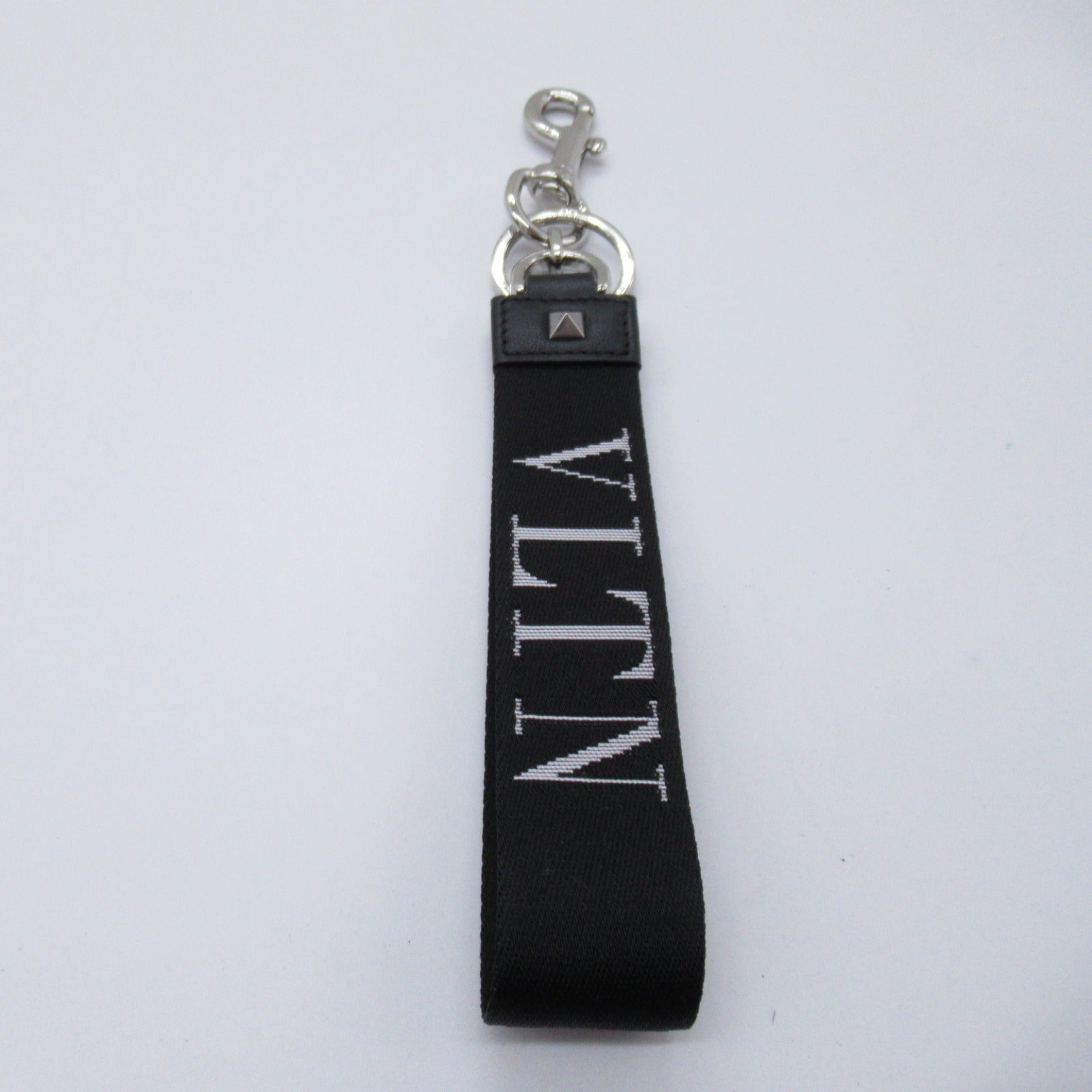 Valentino Leather Fabric Charm Black/White