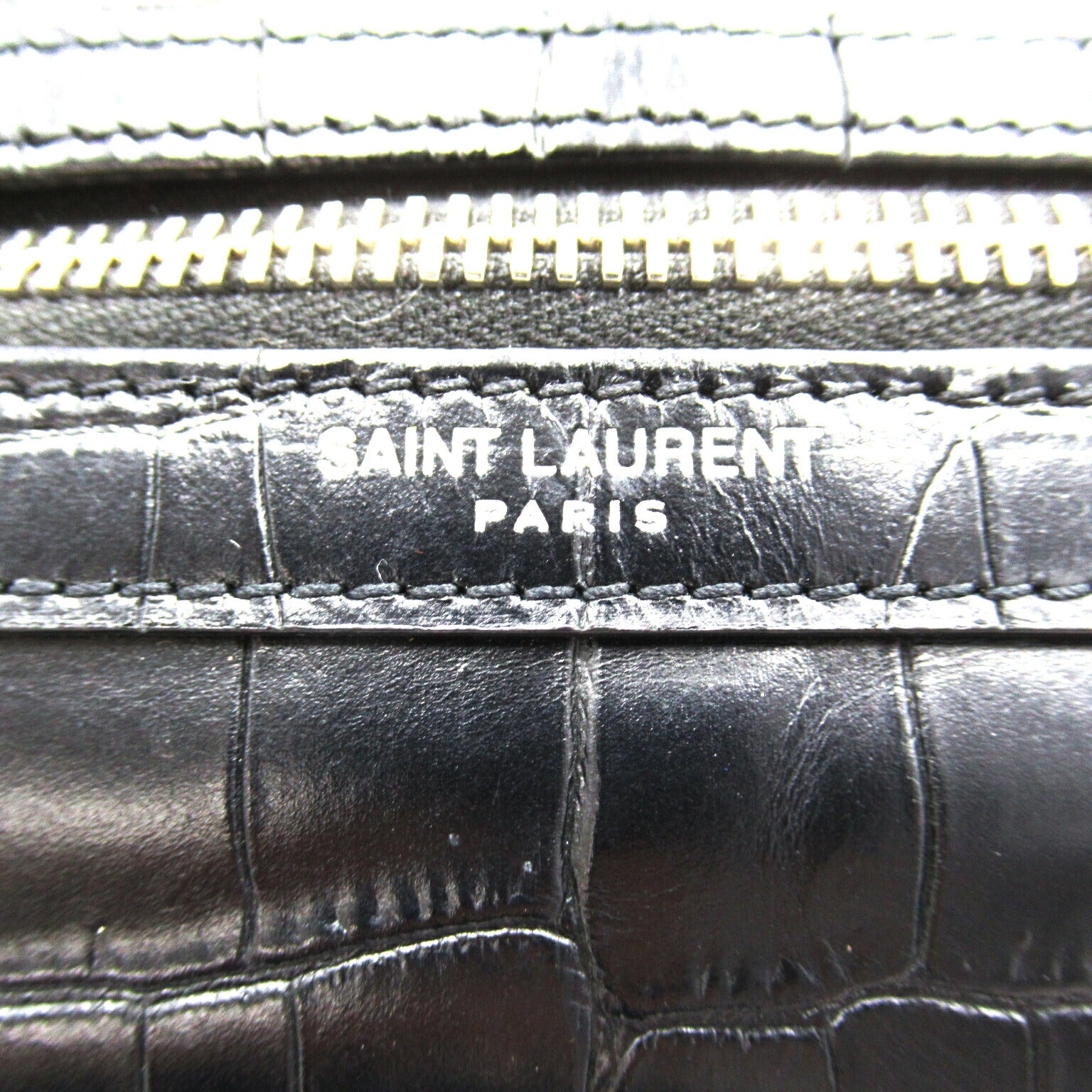 Yves Saint Laurent Embossed Leather Shoulder Bag