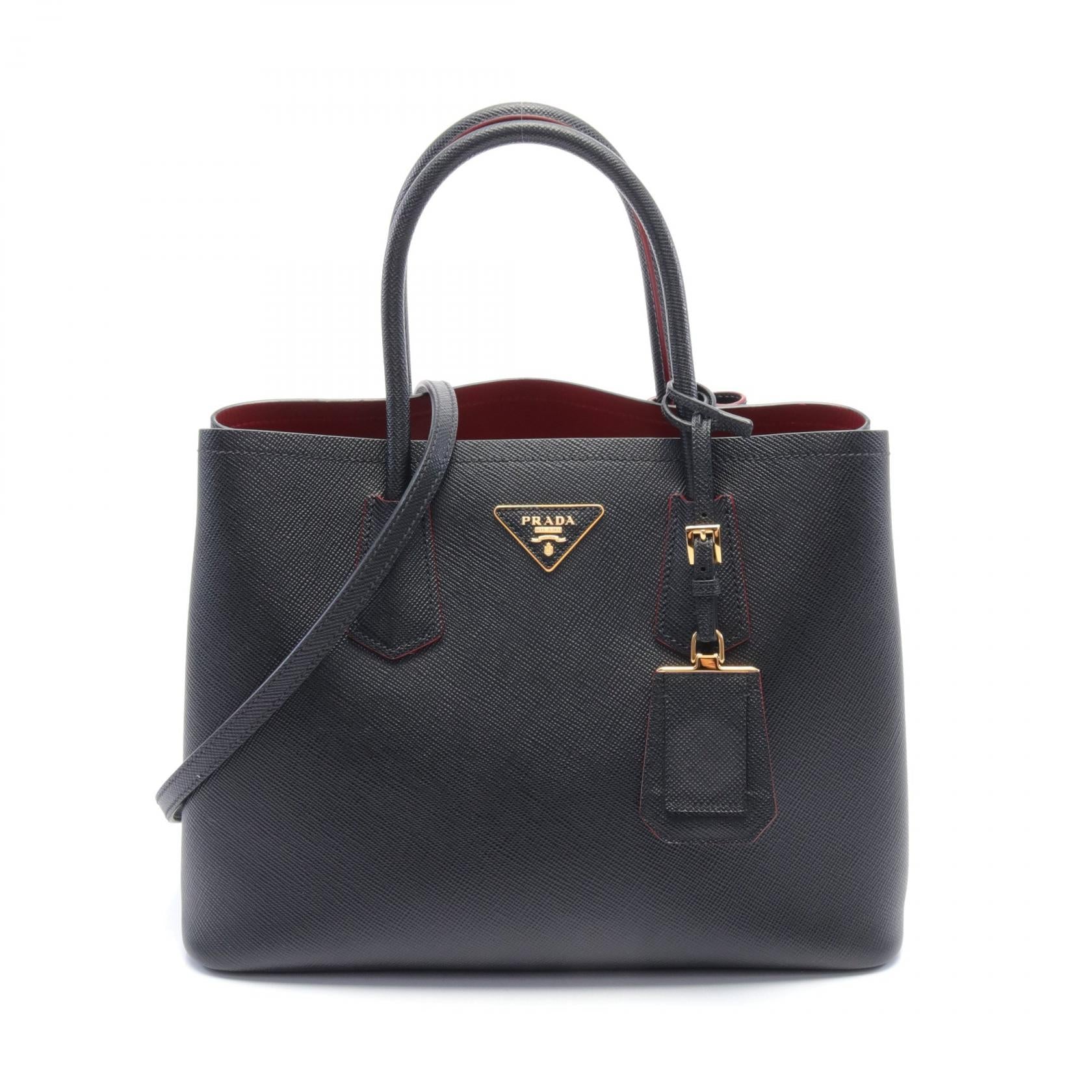 Prada Saffiano Leather Handbag Navy