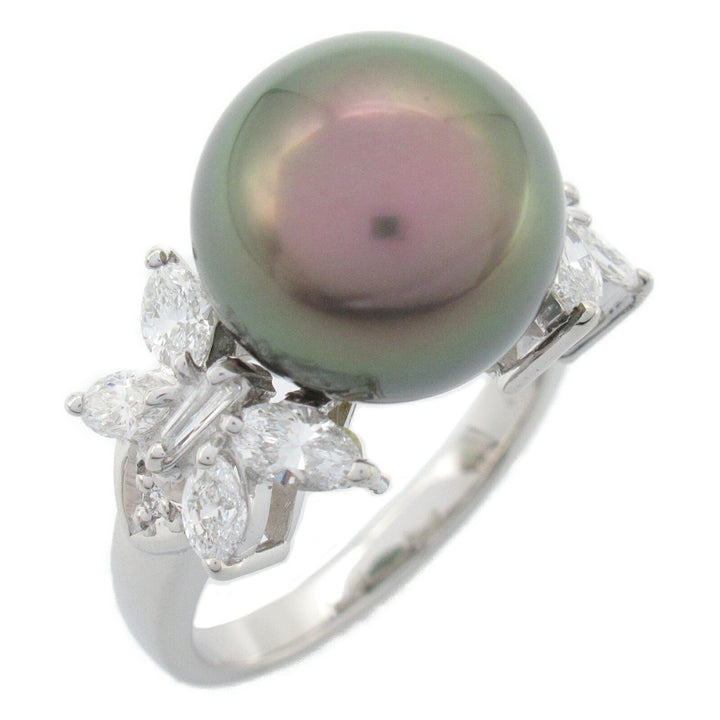 Platinum Diamond Pearl Ring Jewelry