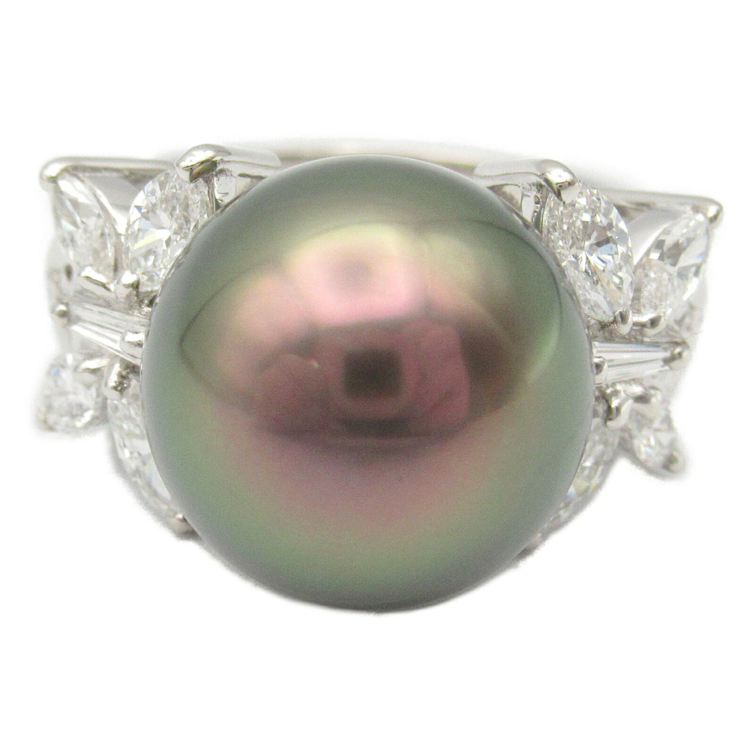 Platinum Diamond Pearl Ring Jewelry