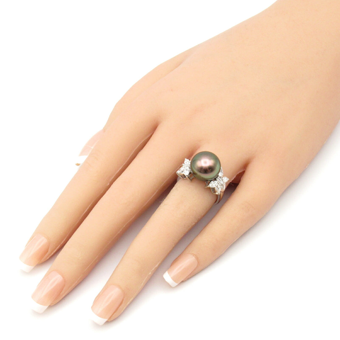 Platinum Diamond Pearl Ring Jewelry