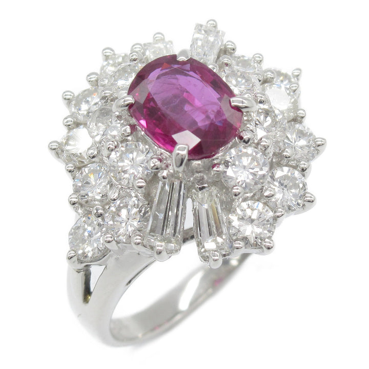 Platinum Ruby Diamond Ring Jewelry