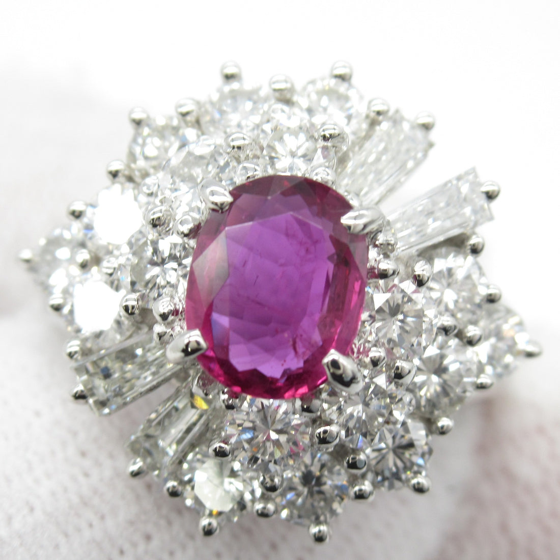 Platinum Ruby Diamond Ring Jewelry