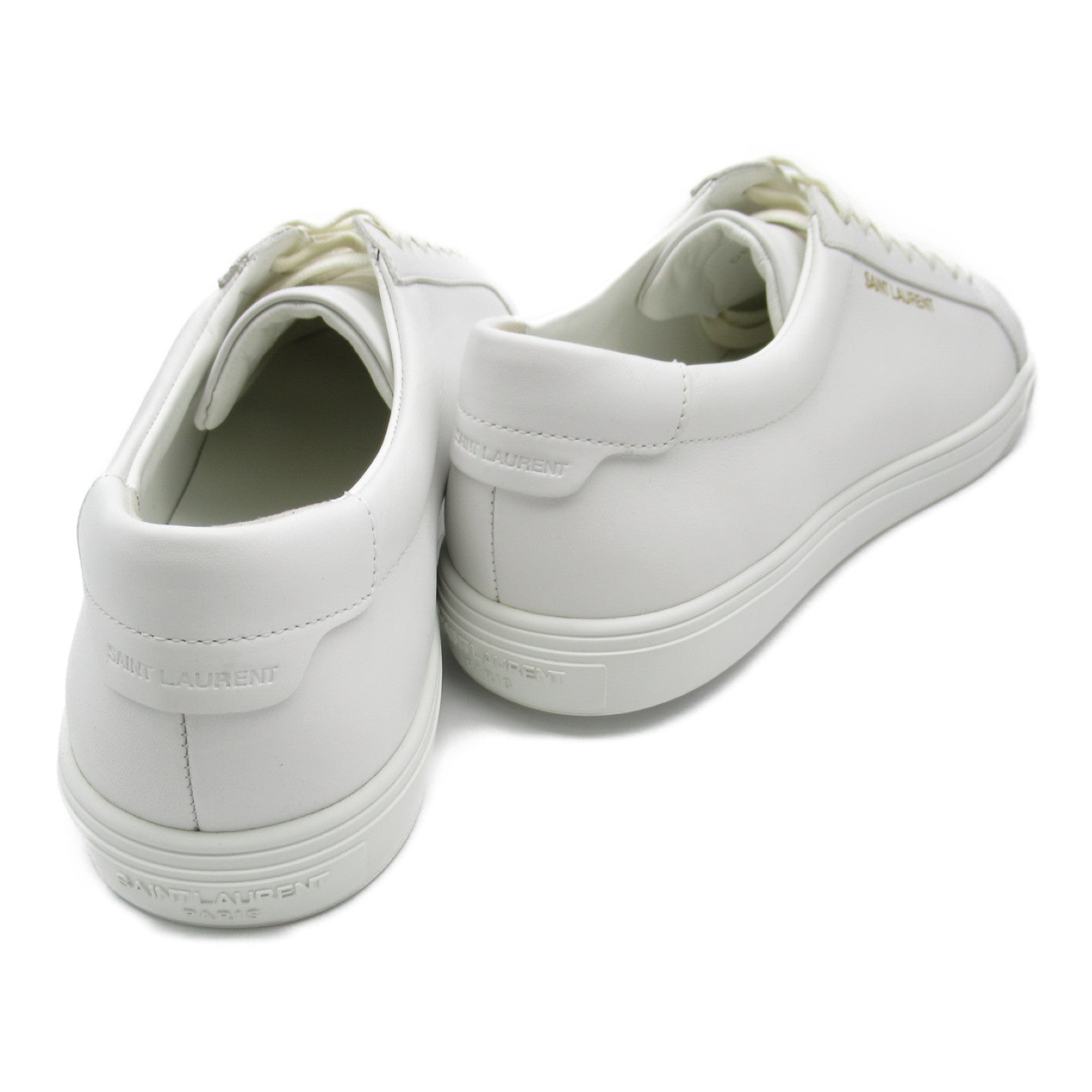 Saint Laurent Leather Rubber Sneakers White