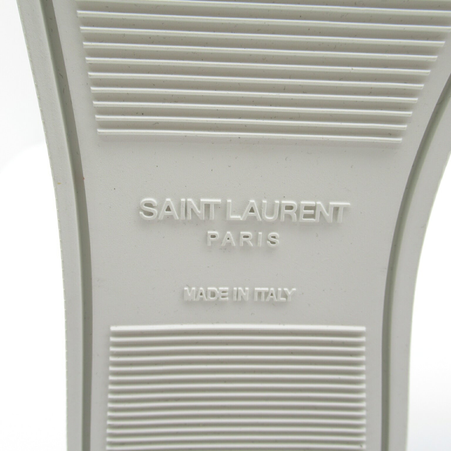 Saint Laurent Leather Rubber Sneakers White