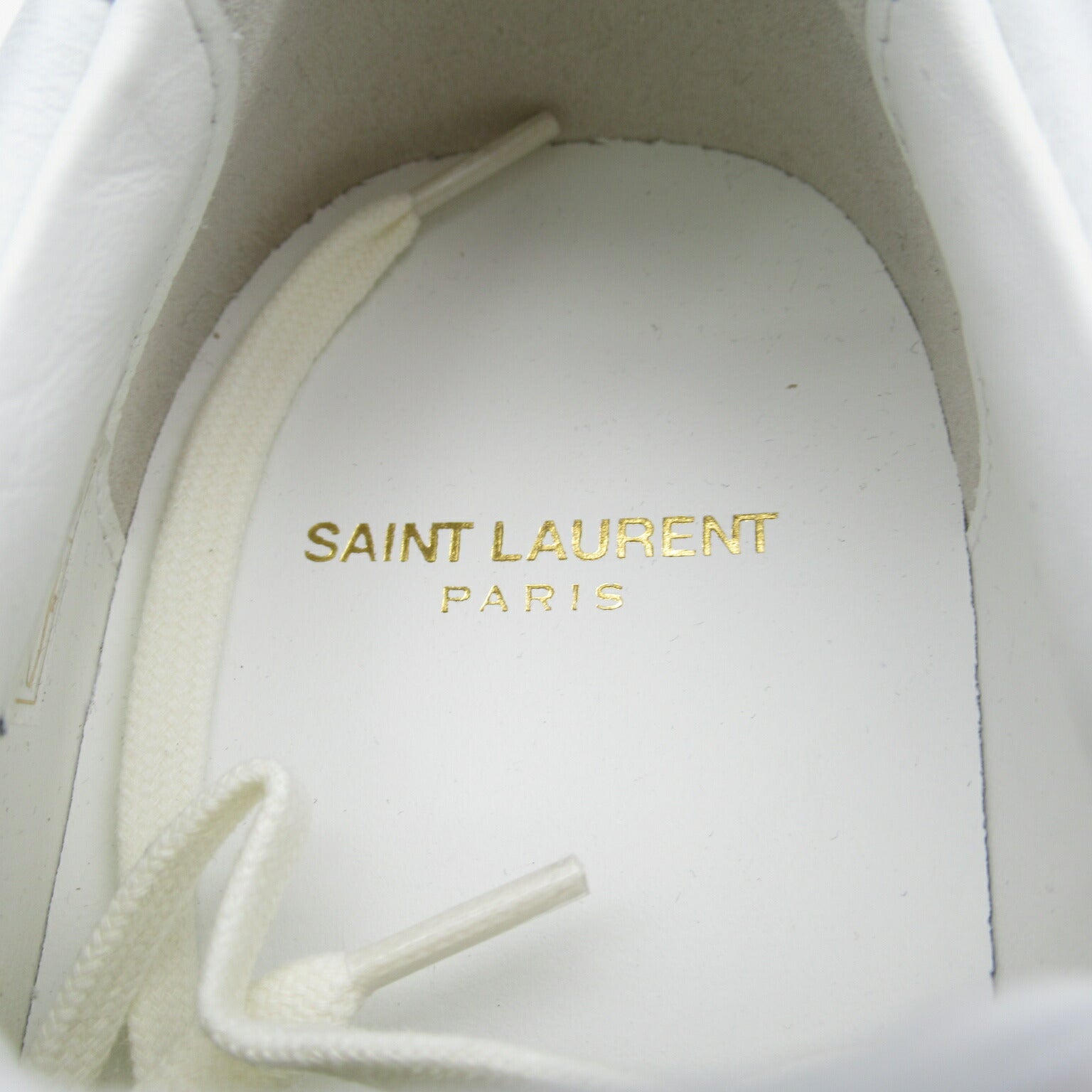 Saint Laurent Leather Rubber Sneakers White