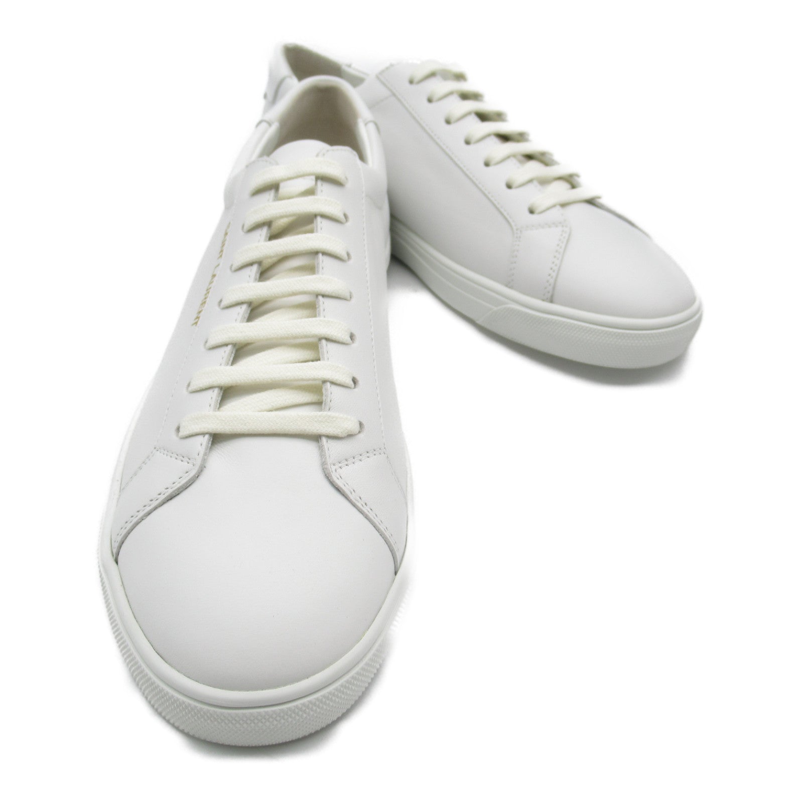 Saint Laurent Leather Rubber Sneakers White