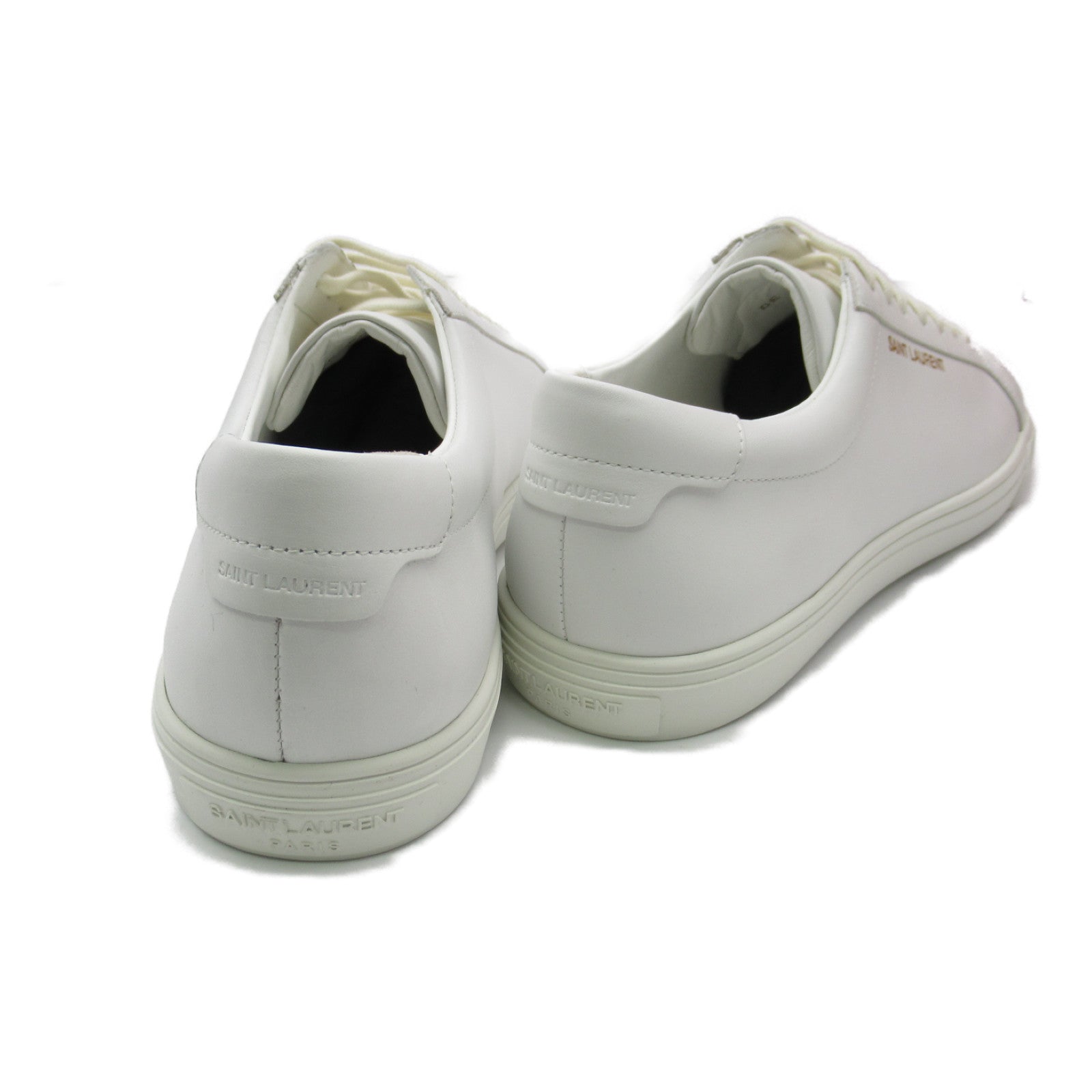 Saint Laurent Leather Rubber Sneakers White