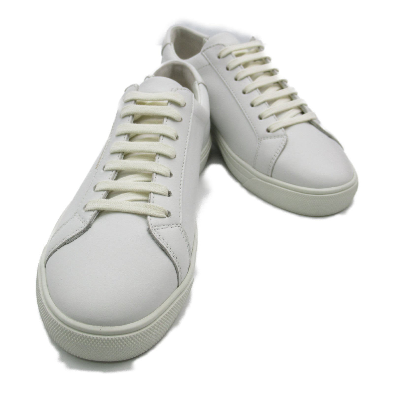 Saint Laurent Leather Rubber Sneakers White