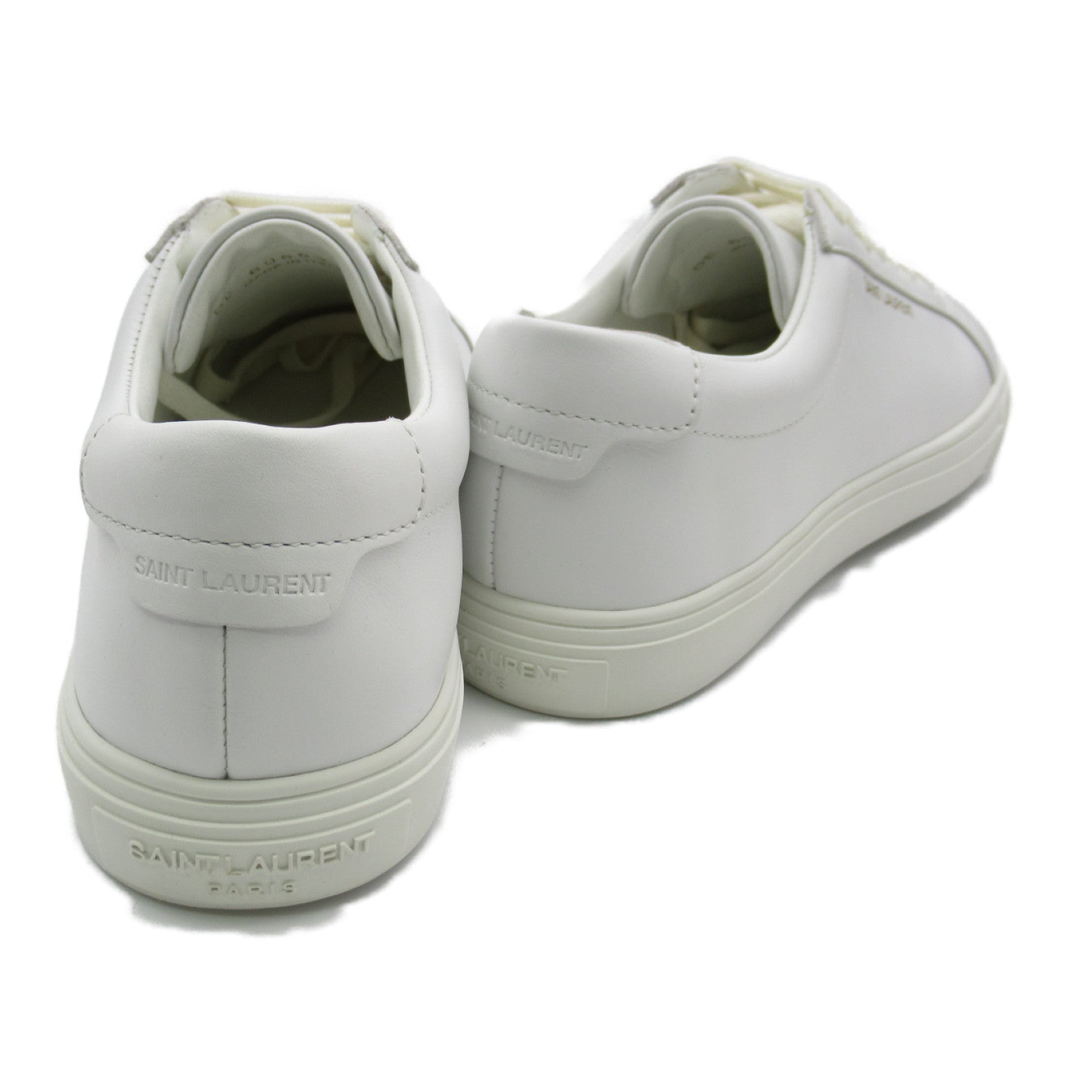 Saint Laurent Leather Rubber Sneakers White