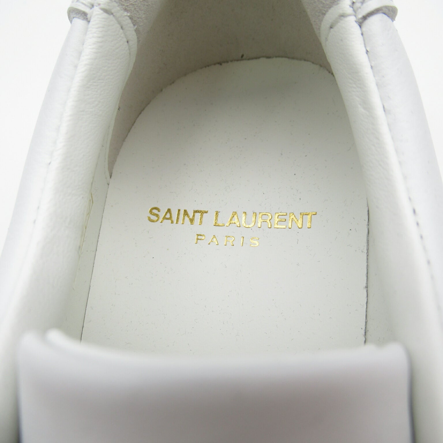 Saint Laurent Leather Rubber Sneakers White