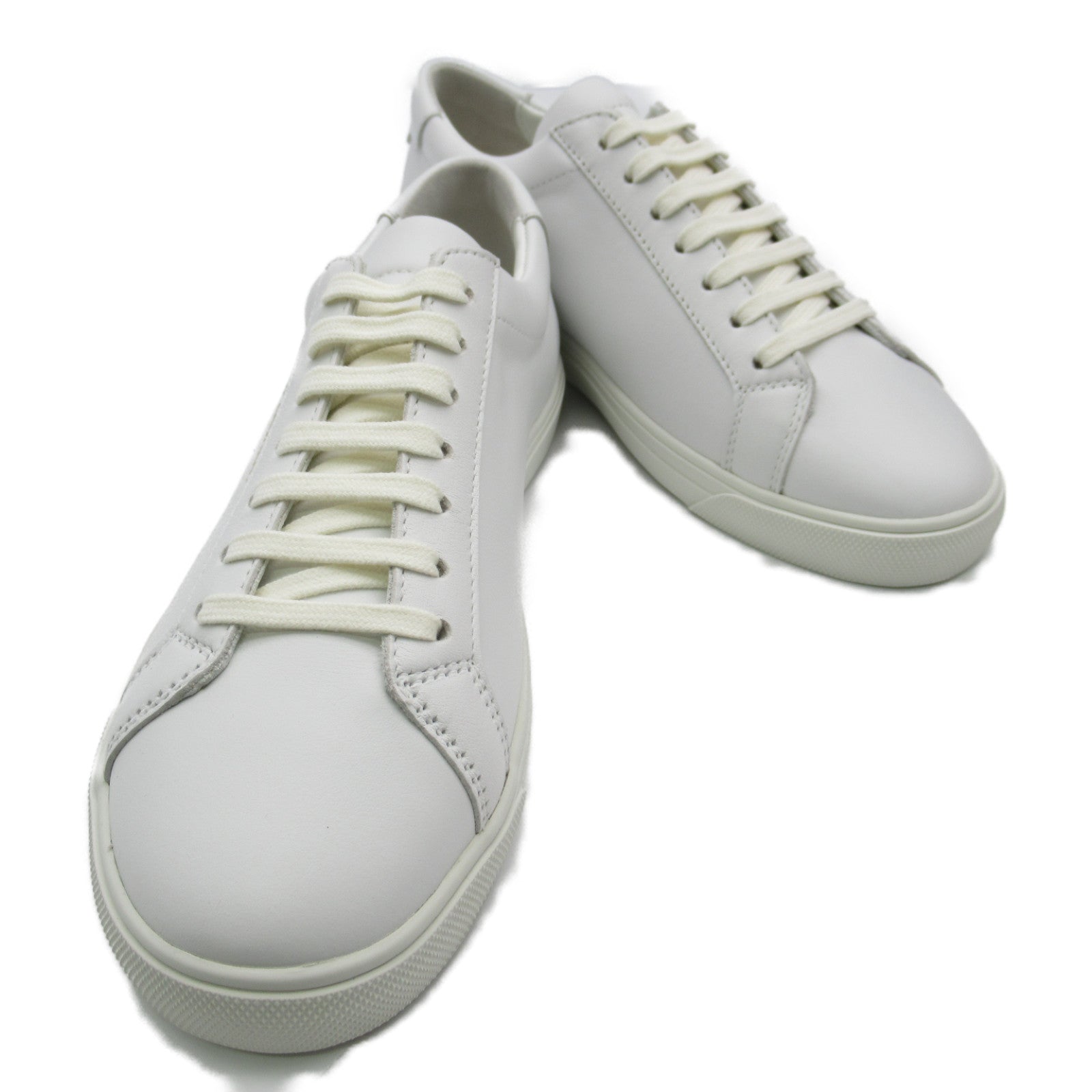 Saint Laurent Leather Rubber Sneakers White