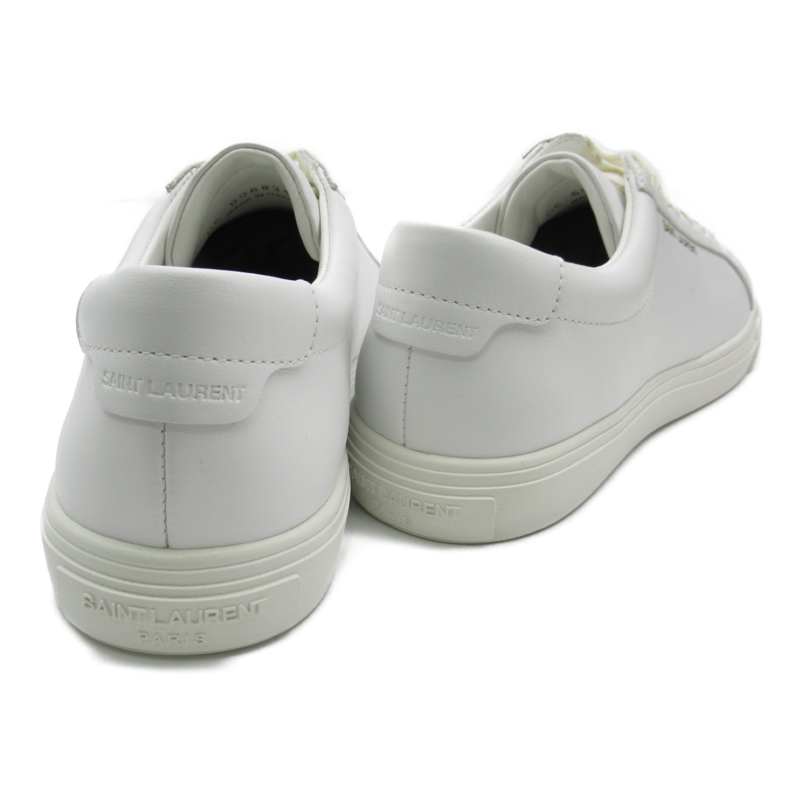 Saint Laurent Leather Rubber Sneakers White