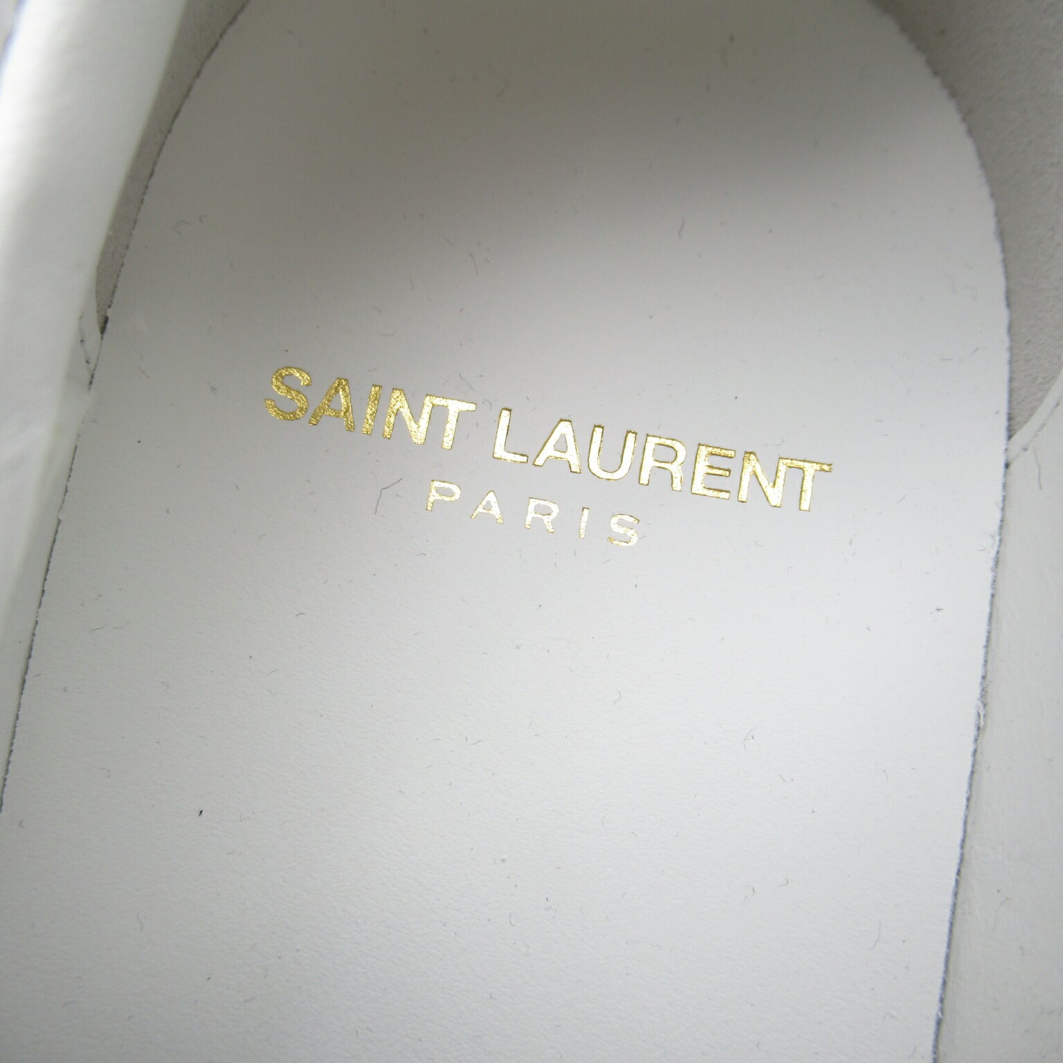 Saint Laurent Leather Rubber Sneakers White