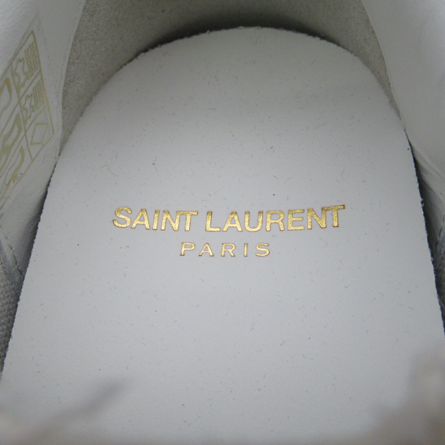 Saint Laurent Cotton Leather Sneakers White