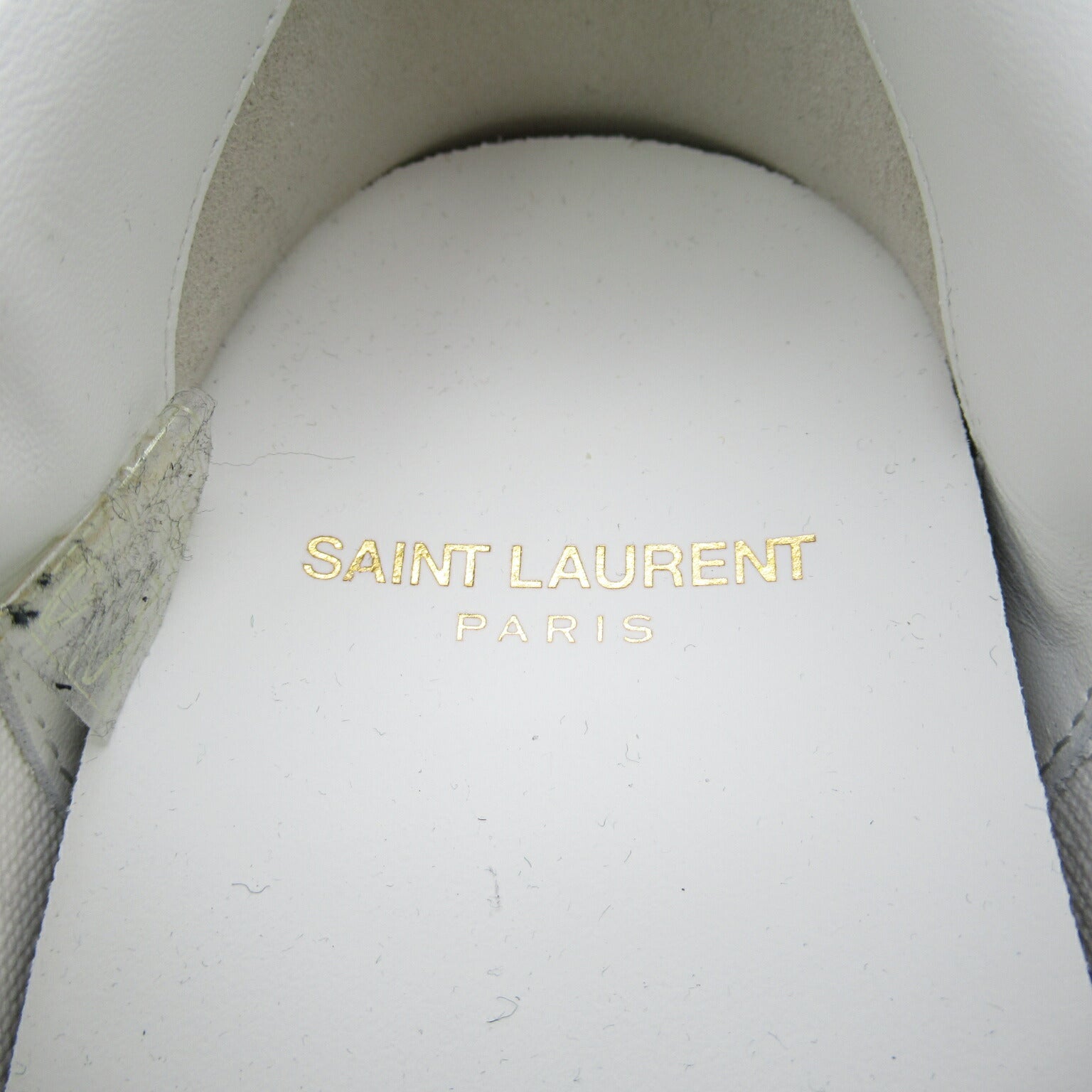 Saint Laurent Cotton Leather Sneakers White