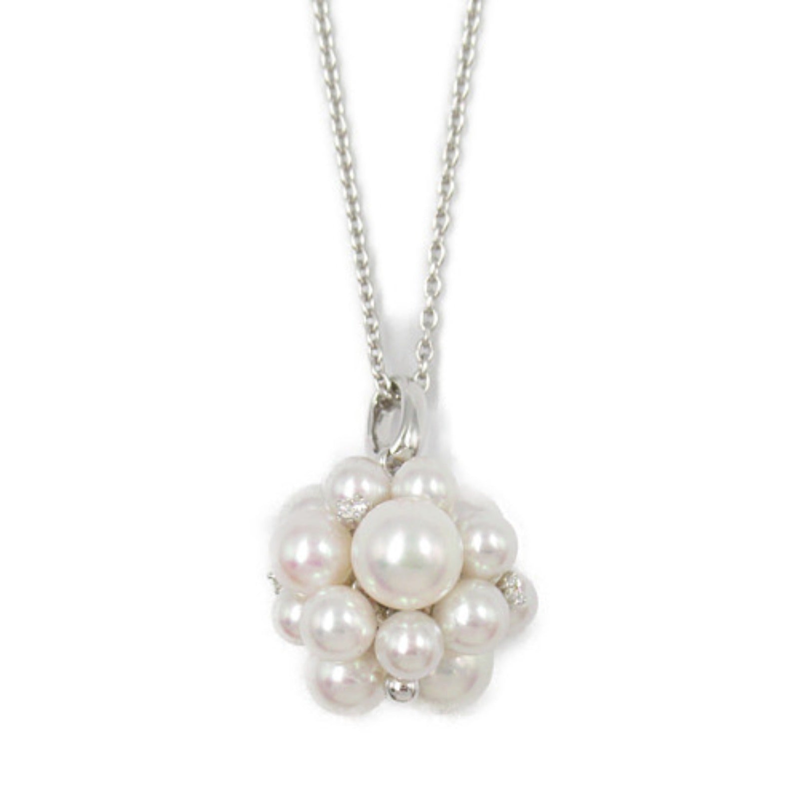 Tasaki Pearl Diamond Necklace K18WG White Gold