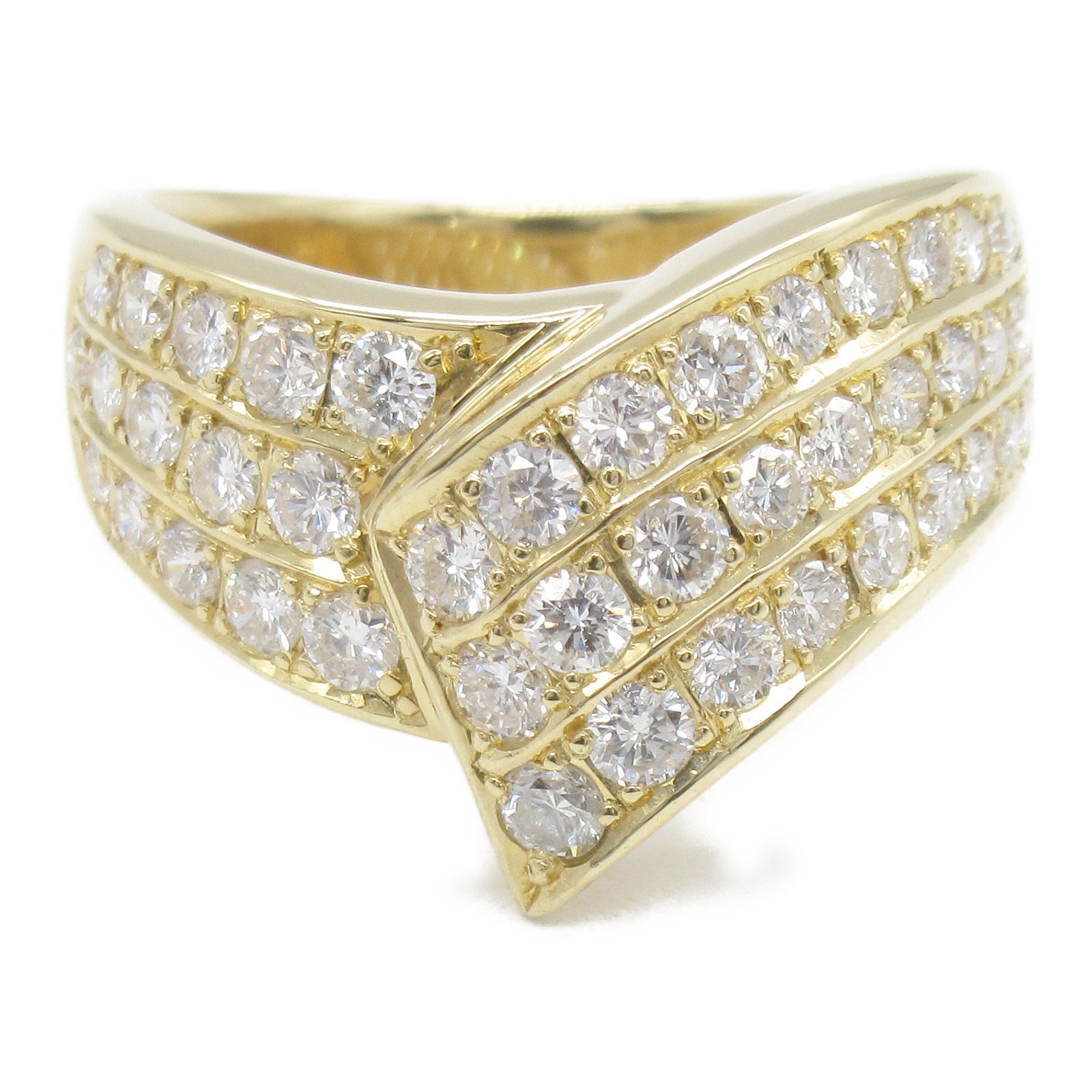 K18 Yellow Gold Diamond Ring Jewelry