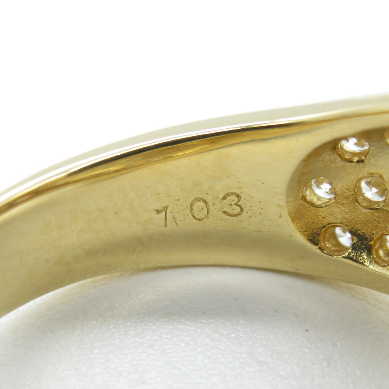 K18 Yellow Gold Diamond Ring Jewelry