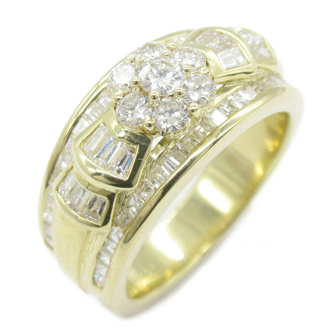 K18 Yellow Gold Diamond Ring Jewelry