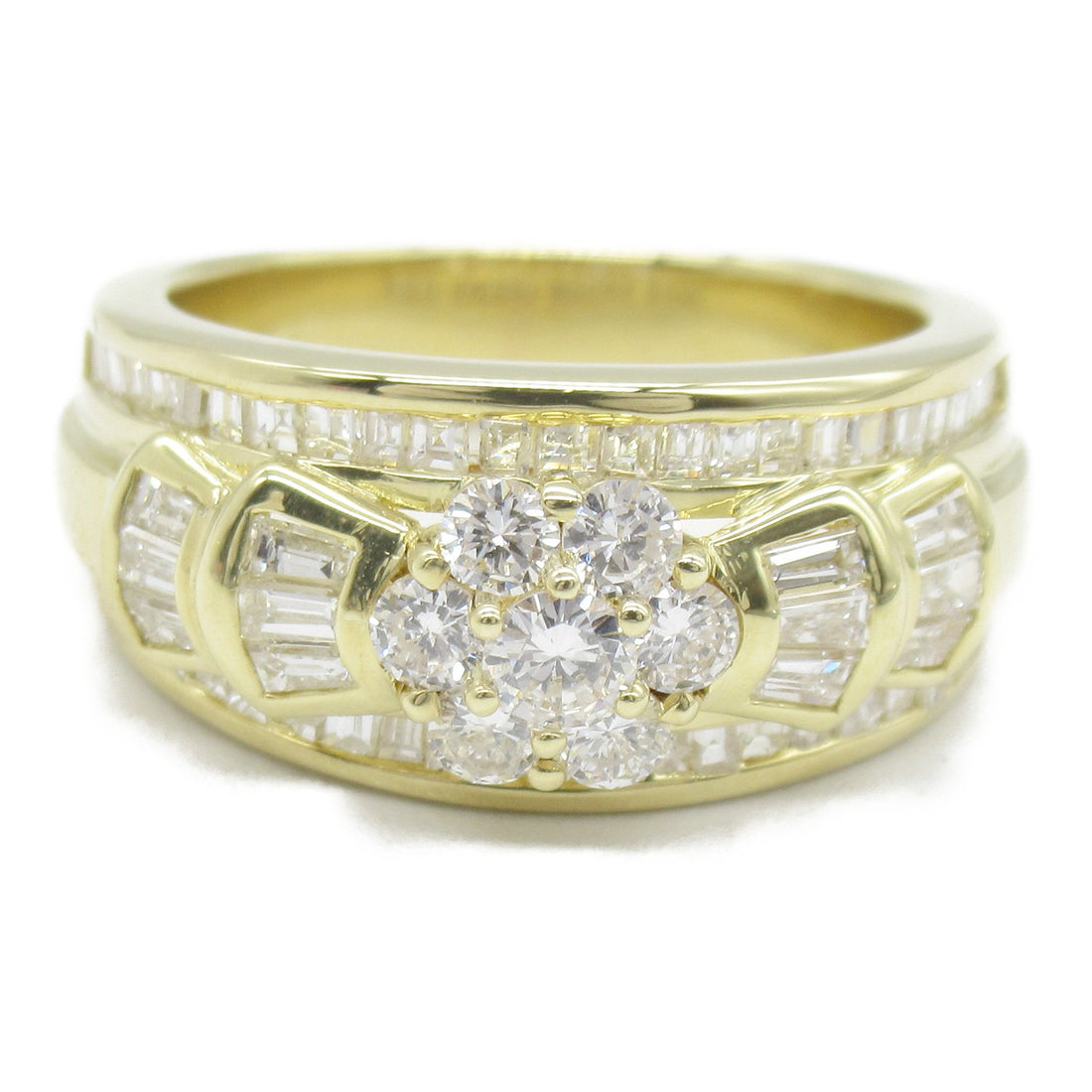 K18 Yellow Gold Diamond Ring Jewelry