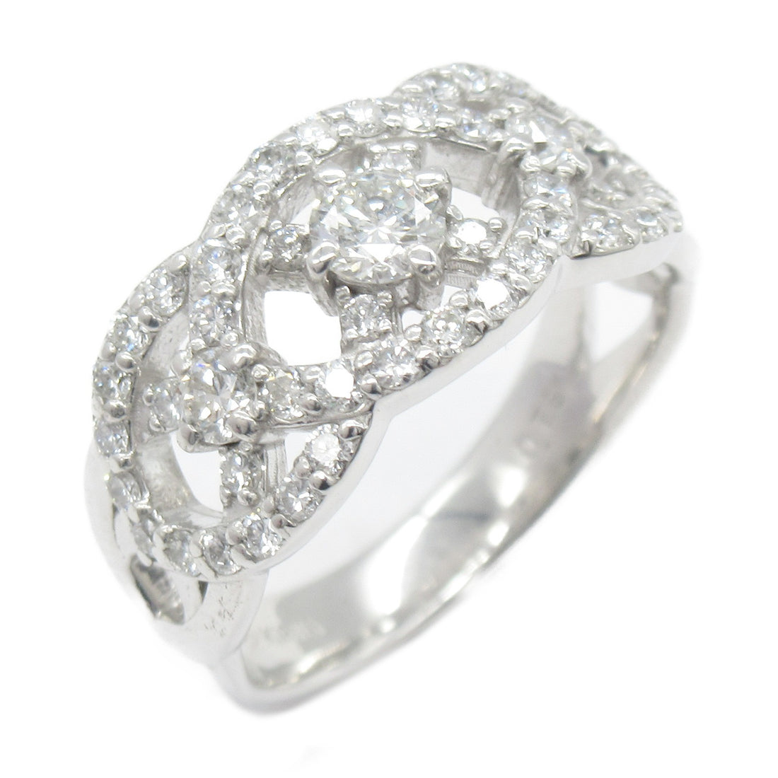 K18WG White Gold Diamond Ring