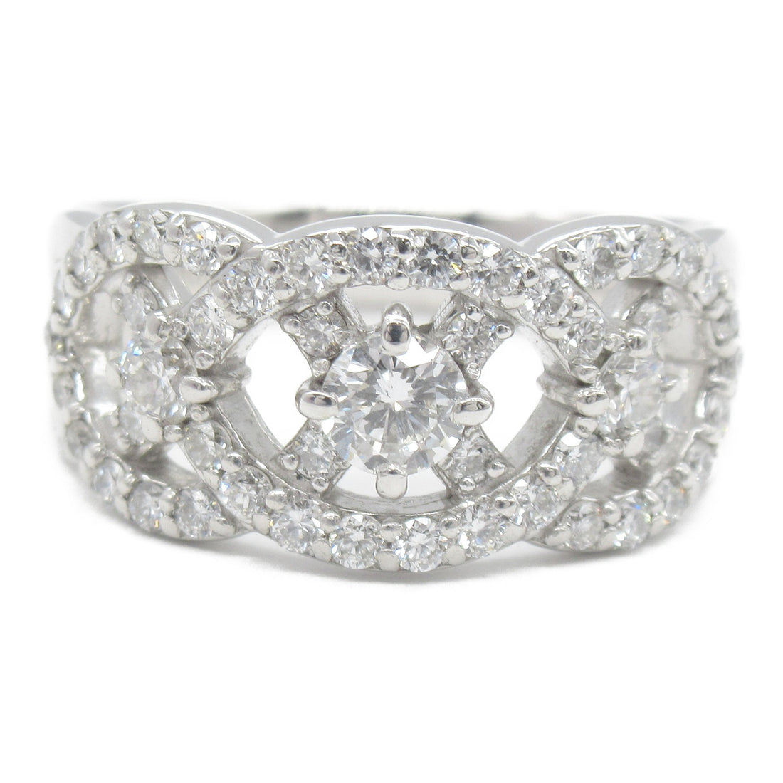 K18WG White Gold Diamond Ring