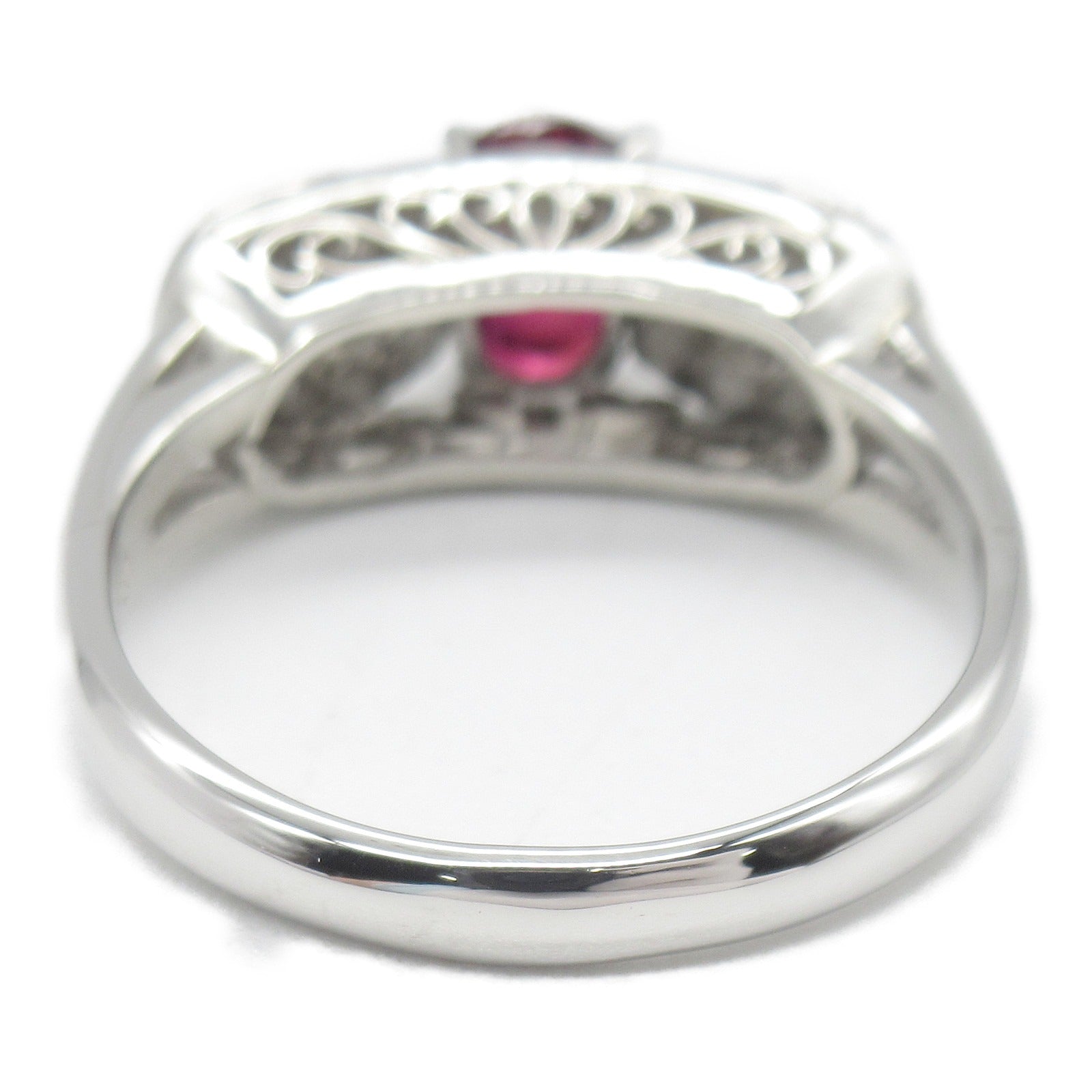 Ruby Diamond Ring Pt900 Platinum Jewelry