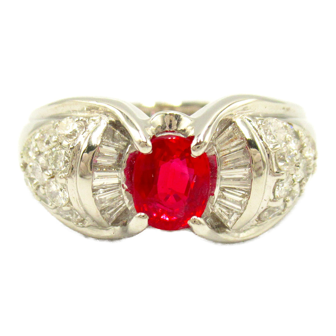 Platinum Ruby Diamond Ring Jewelry