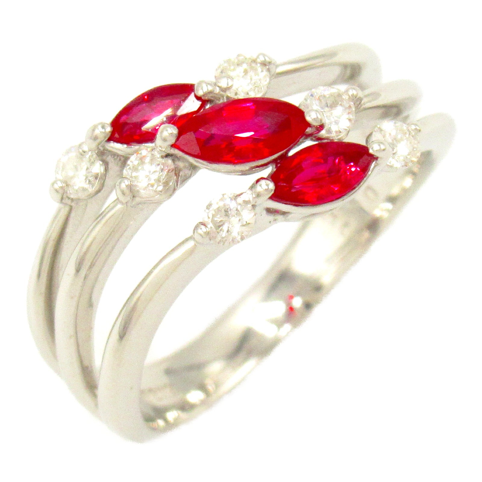 Ruby Diamond Ring K18WG White Gold