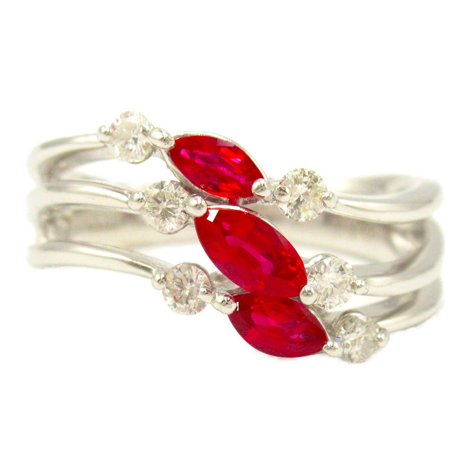 Ruby Diamond Ring K18WG White Gold