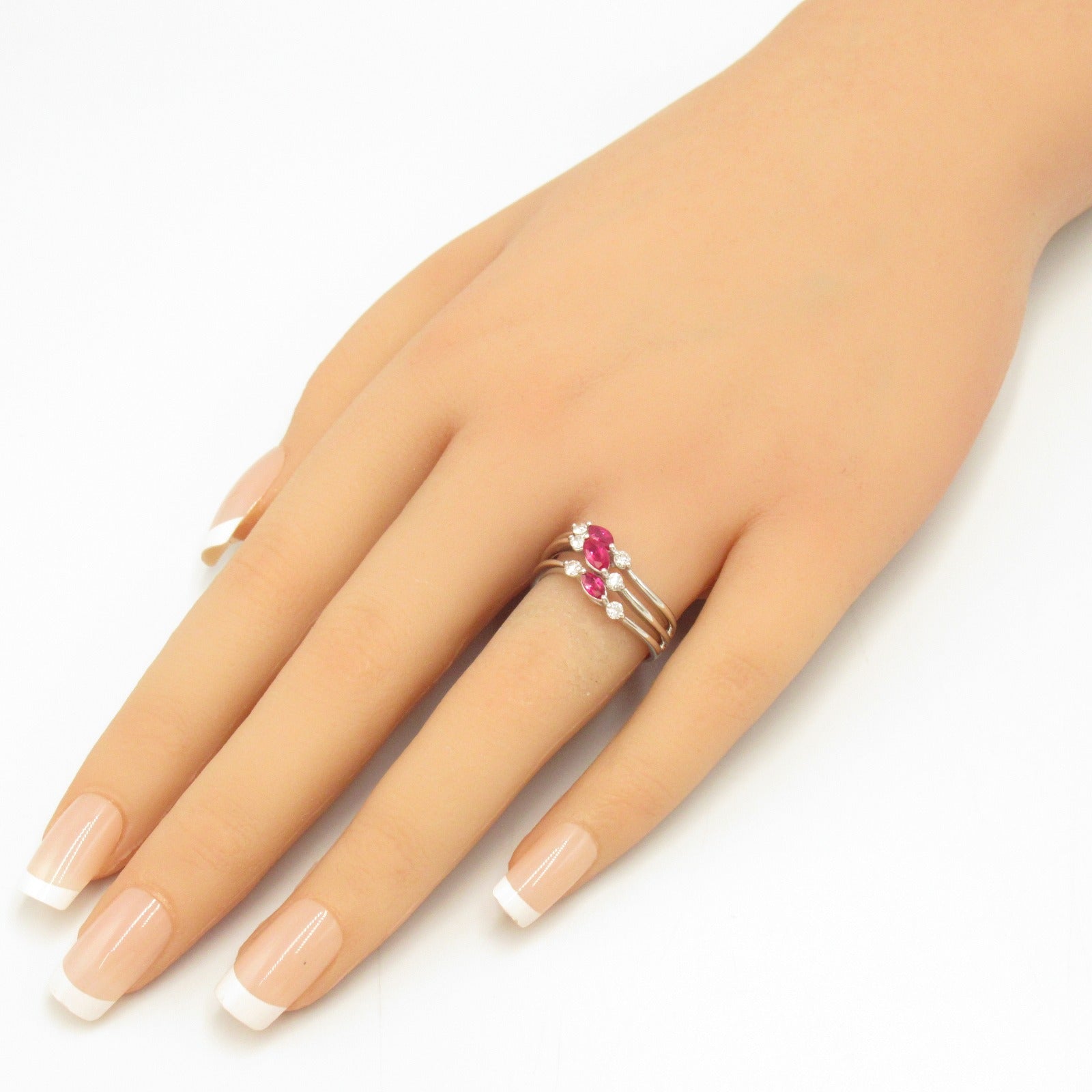 Ruby Diamond Ring K18WG White Gold