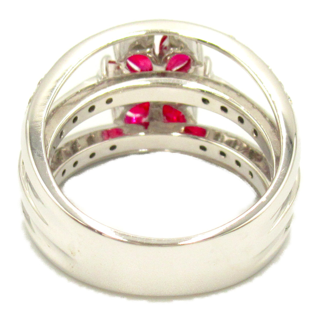 Ruby Diamond Ring K18WG White Gold