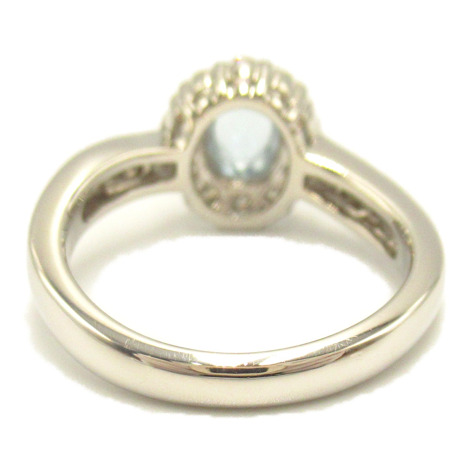 Aquamarine Diamond Ring Pt900 Platinum