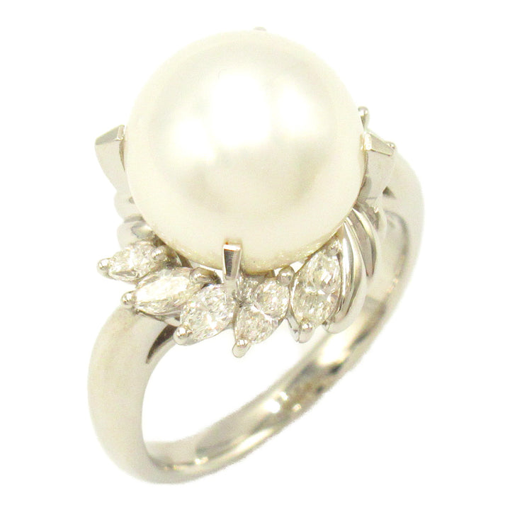 Platinum Pearl Diamond Ring Jewelry