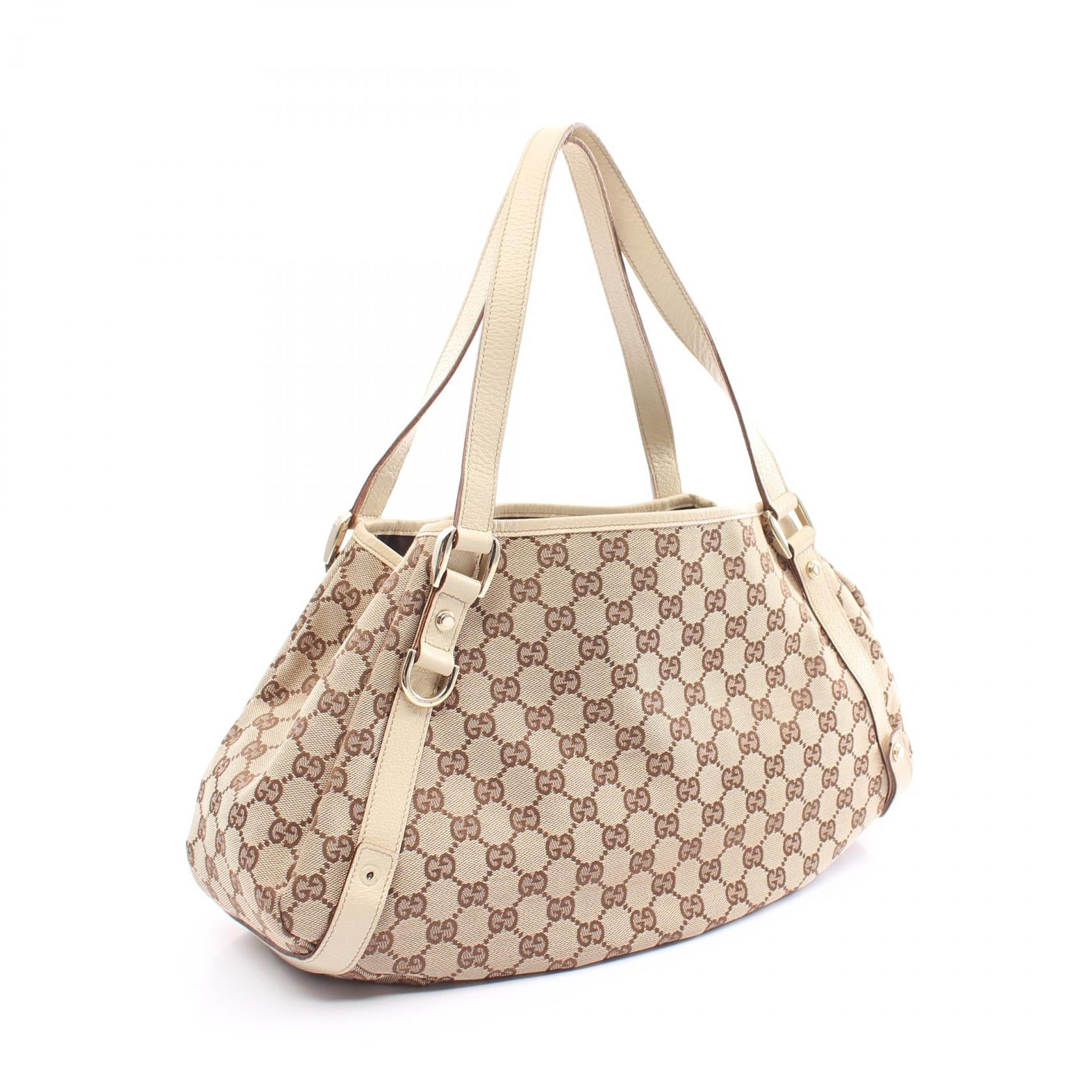 Gucci Abbey Tote Bag Canvas Tote Bag 130736 in Very Good Condition