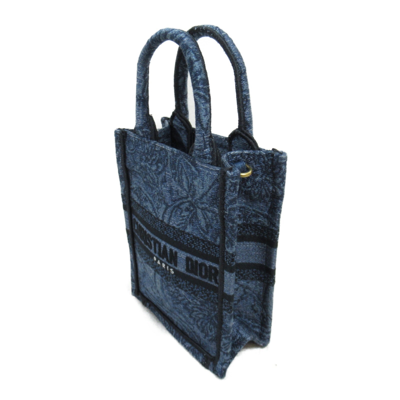 Dior Book Tote Vertical Mini Shoulder Bag Denim Canvas