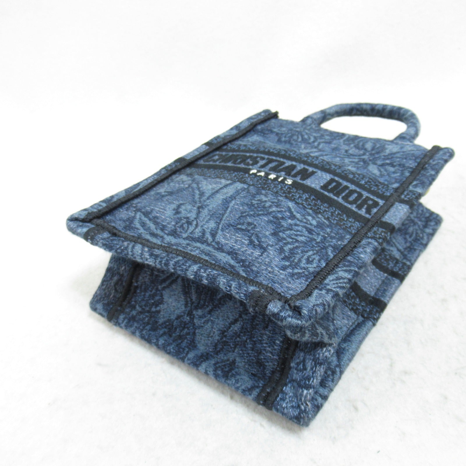 Dior Book Tote Vertical Mini Shoulder Bag Denim Canvas